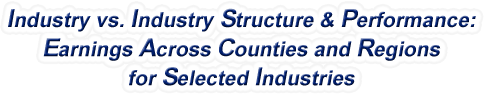 Idaho - Industry vs. Industry Structure & Performance: Earnings Across Counties and Regions for Selected Industries